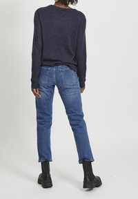 VILA Strickpullover - mottled dark blue