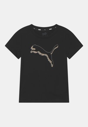 ALPHA TEE UNISEX - Camiseta estampada - puma black