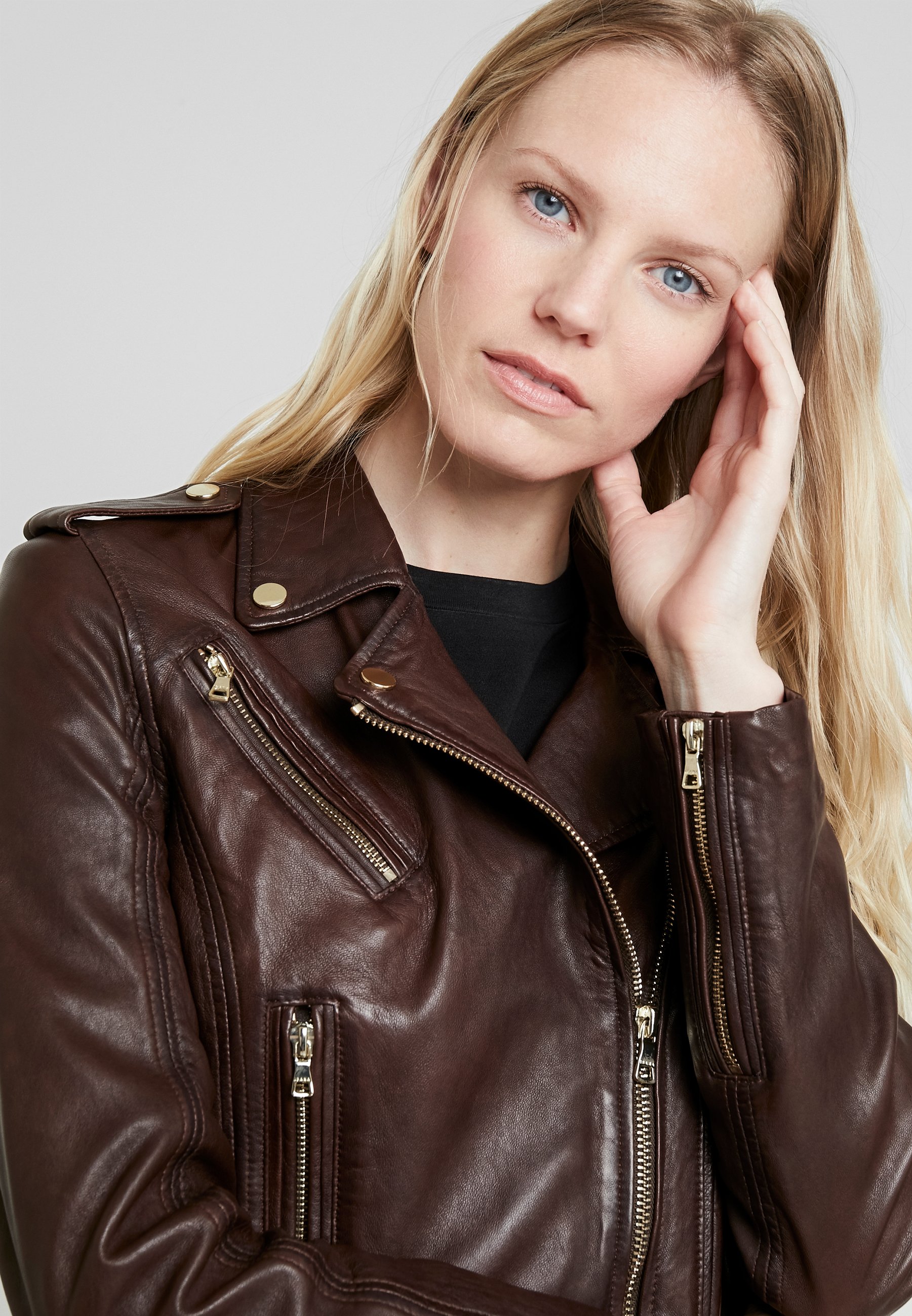 Ibana IVY Skinnjakke brown Zalando.no Ibana IVY Skinnjakke brown Zalando.no