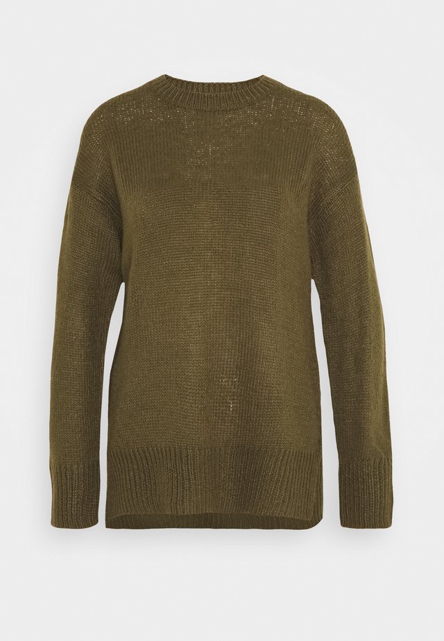 STEP JUMPER - Jumper - dark khaki