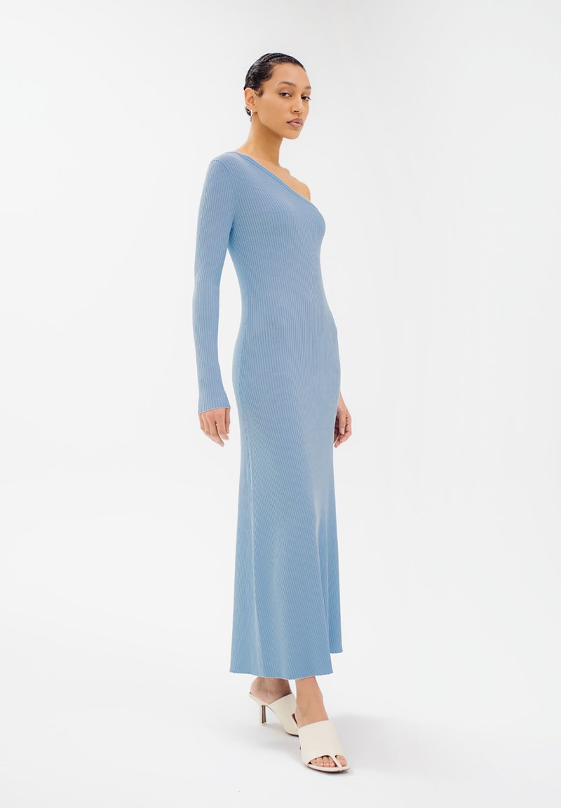 ivy and oak maxi dress IVY OAK Flora Ribbed high-neck Maxi Dress | Grey