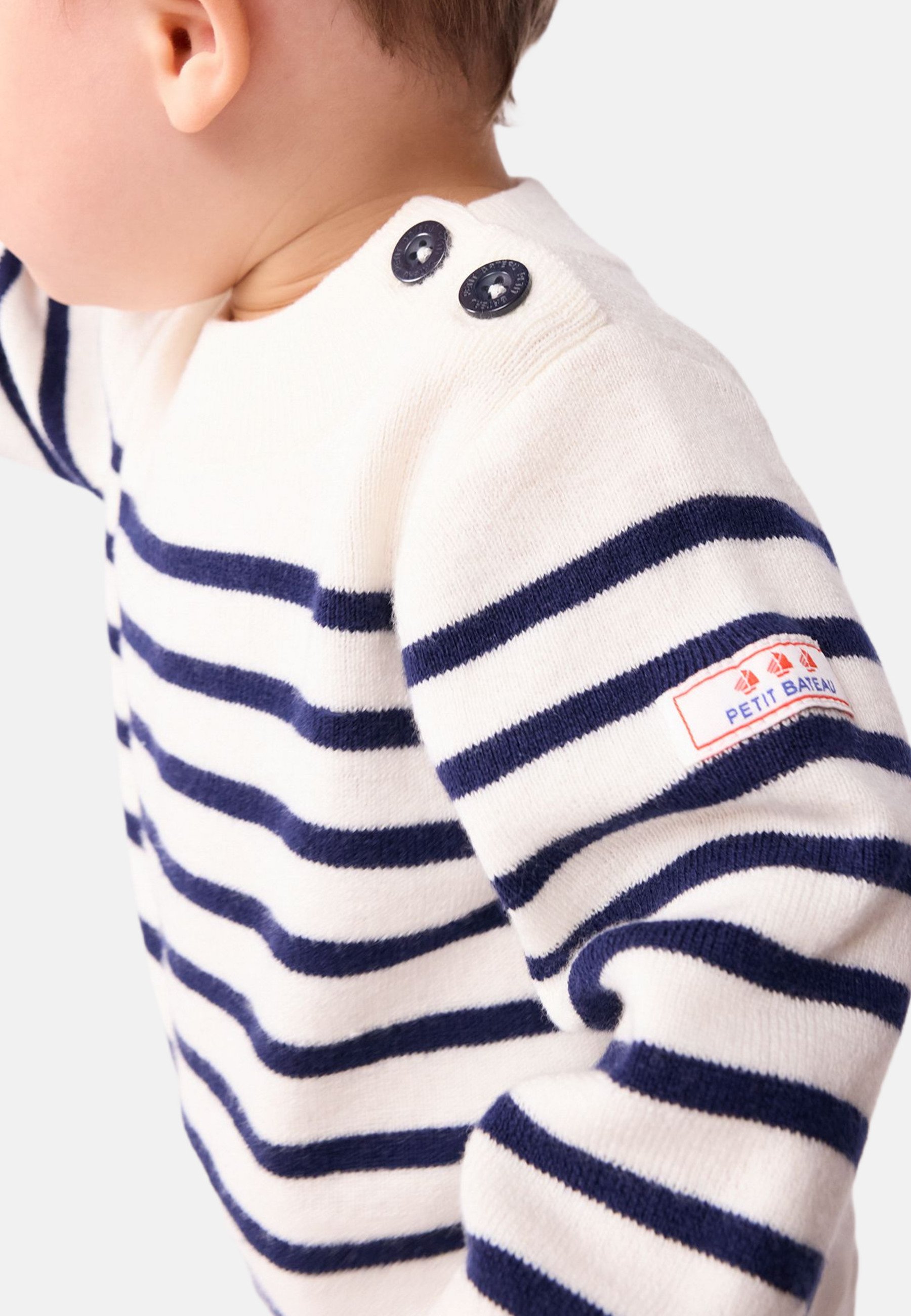 Pyjama Bébé 2 Pièces Petit Bateau - Style Marin Avec Col Et Cœur Brodé - Confortable Et Extensible - 10