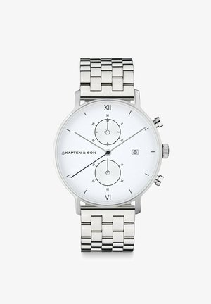 Kapten & Son CHRONO SMALL - Cronografo - silver coloured white