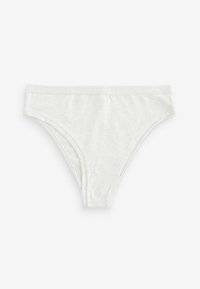 Mutande bikini bianche in cotone caratterizzate da una texture liscia e una vita elastica con dettagli del logo. Design classico con gambe alte.