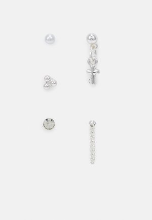 Uncommon Souls KEY AND FLAME EAR PARTY UNISEX 9 PACK - Ohrringe - silver-coloured