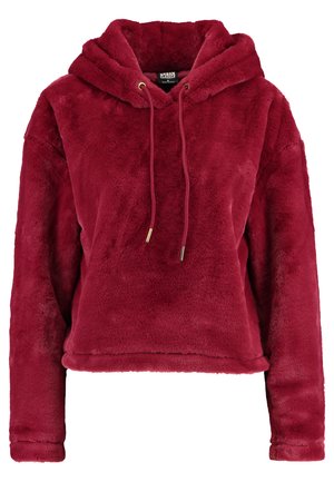 LADIES SHORT HOODY - Hættetrøje - burgundy