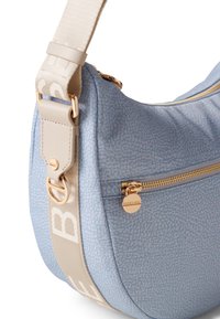 Borbonese LUNA MIDDLE CON ZIP - Cross body bag - topaz light grey