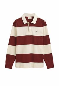 STRIPED HEAVY RUGGER - Polo - plumped red