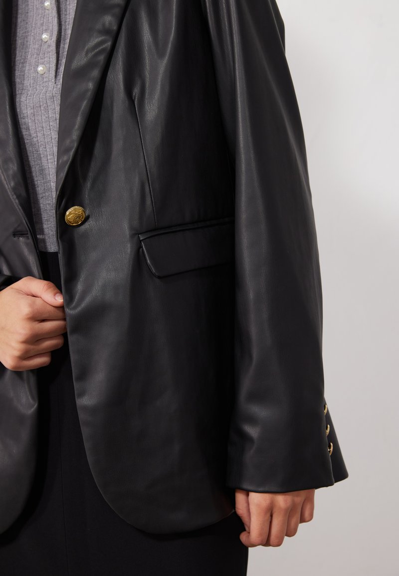 Vestes de Blazer en Cuir pour Femmes, Vestes de Costume décontractées à