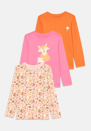 3 PACK - Topper langermet - light pink/pink/orange