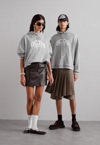 GCDS LOUNGE LOGO HOODIE UNISEX - Felpa - grey