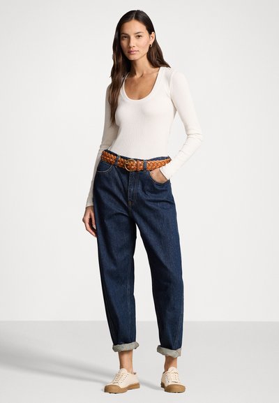 Polo Ralph Lauren RIBBED SCOOPNECK LONG-SLEEVE TOP - Striktrøje - nevis