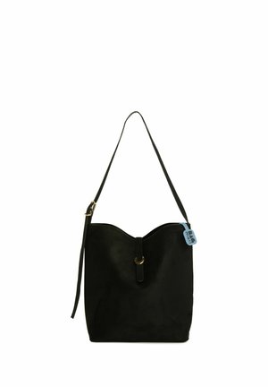 BUCKET-BASE WITH BELT DETAIL - Bolso de mano - black