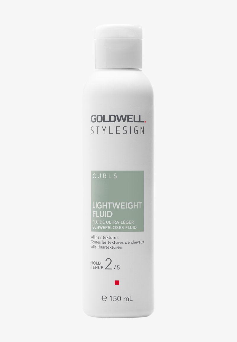Goldwell Stylesign Curls Lightweight Fluid hair product bottle, 150 ml, hold level 2 for all hair textures.
