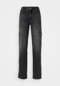ONLJUNE CARGO - Relaxed fit jeans - washed black
