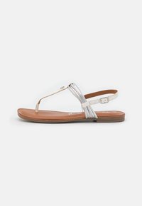 Tamaris T-bar sandals - white/silver