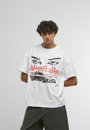 KING OF THE RACE - T-shirt imprimé - white