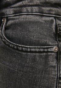 Urban Classics HIGH WAIST - Trapezaste traperice - black heavy acid washed