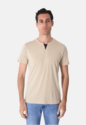 Ciabalù, T SHIRT CON BOTTONI - T-shirt basic - beige