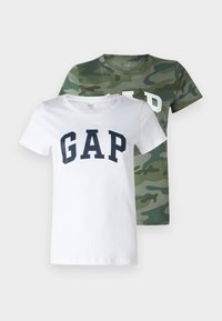 GAP Petite FRANCHISE TEE 2 PACK - Μπλουζάκι με στάμπα - white/camo