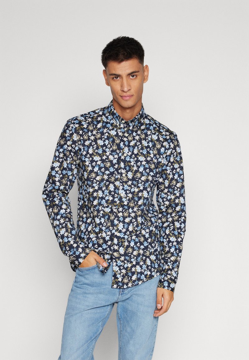 Lindbergh - FLORAL SHIRT - Krekls - blue, Palielināt