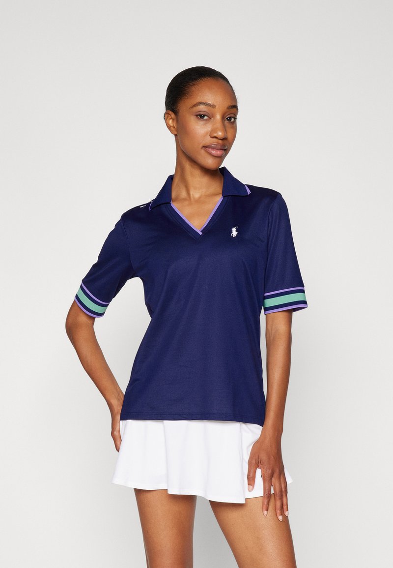 Polo Ralph Lauren MID SLEEVE - Polo - navy/pure lilac/green