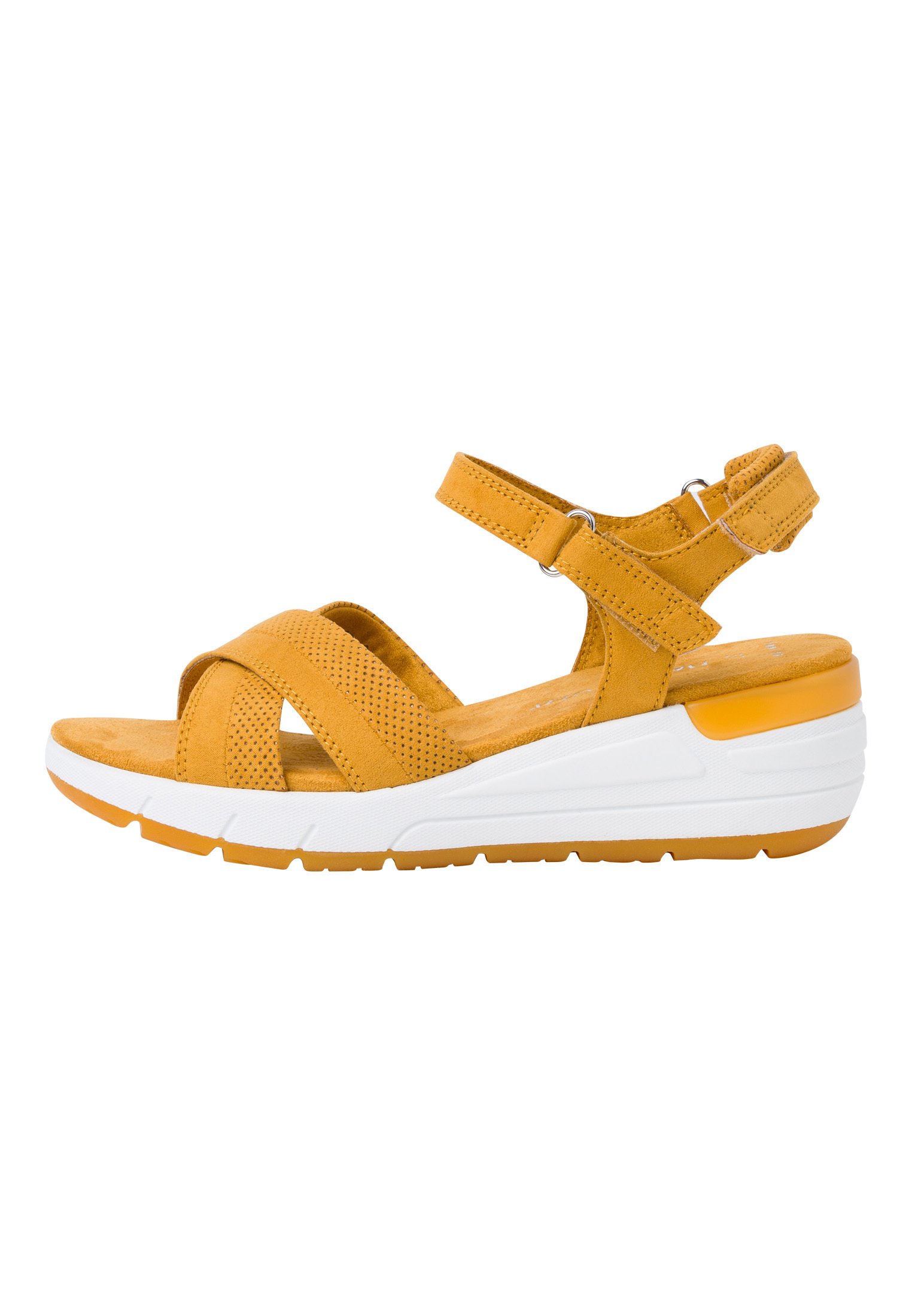 marco tozzi yellow sandals