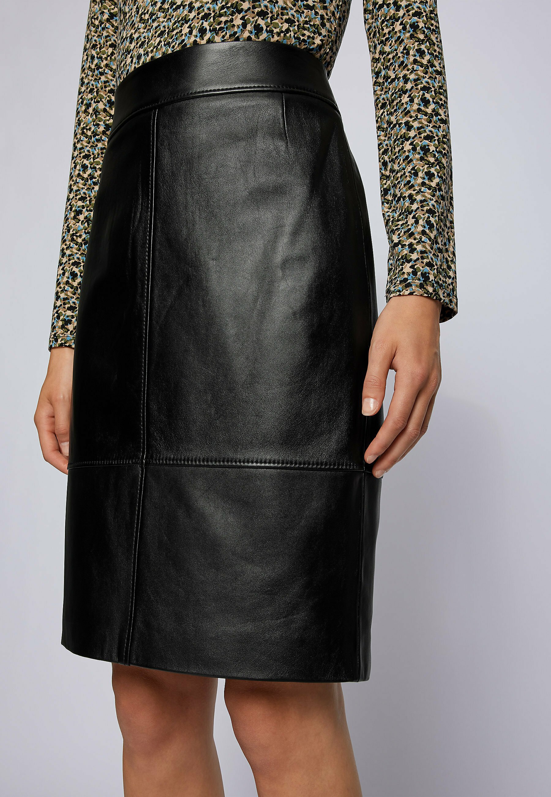 leather pencil skirt boss