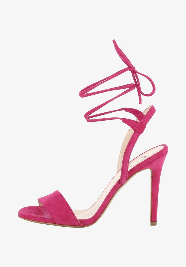 Sandali con tacco - fuchsia