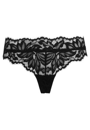 MIT FLORALER SPITZE - Stringit - black