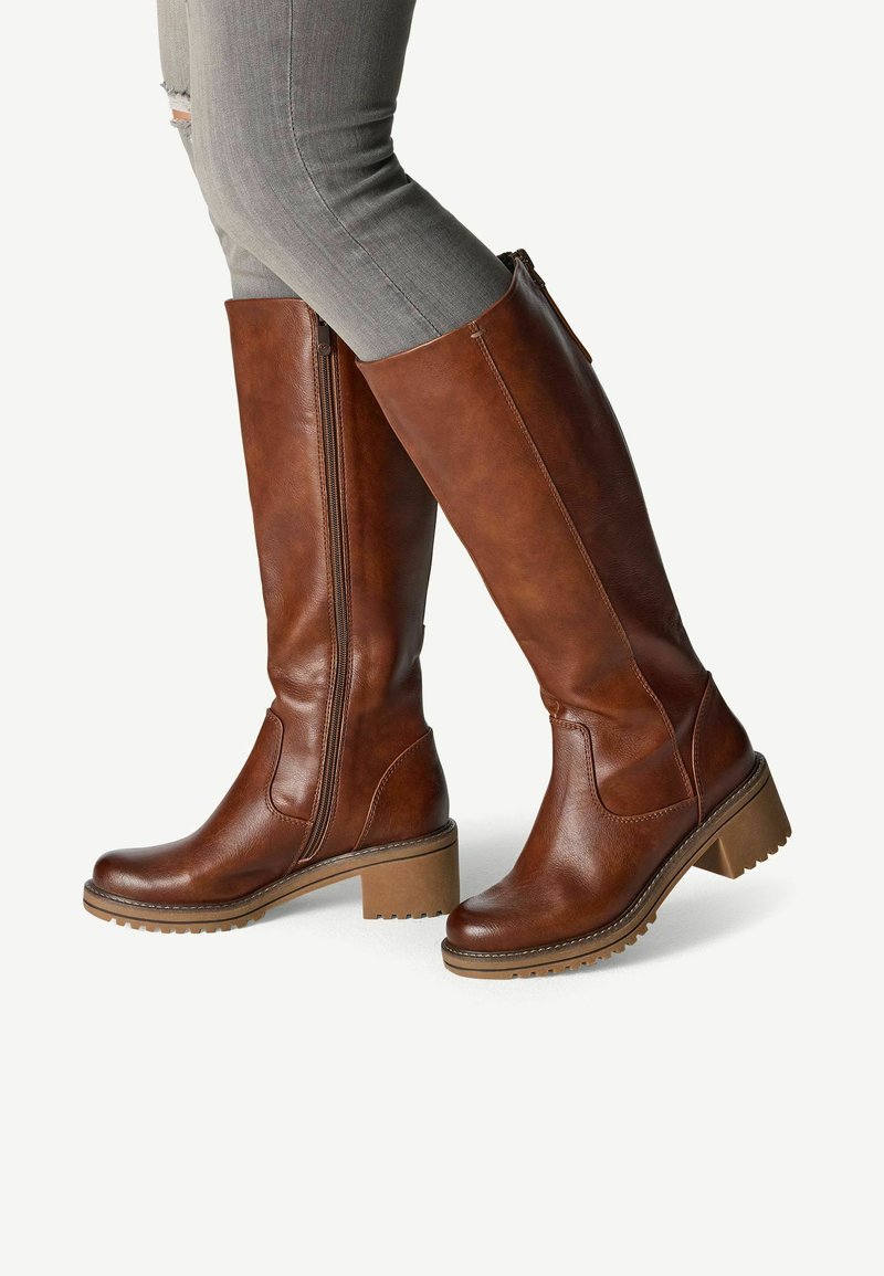 Marco Tozzi Bottes à plateau - cognac