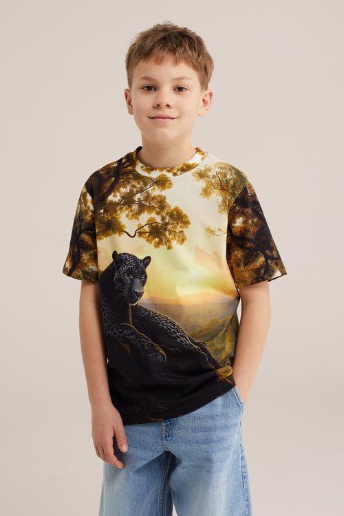 WE Fashion Tricou cu imprimeu - light brown