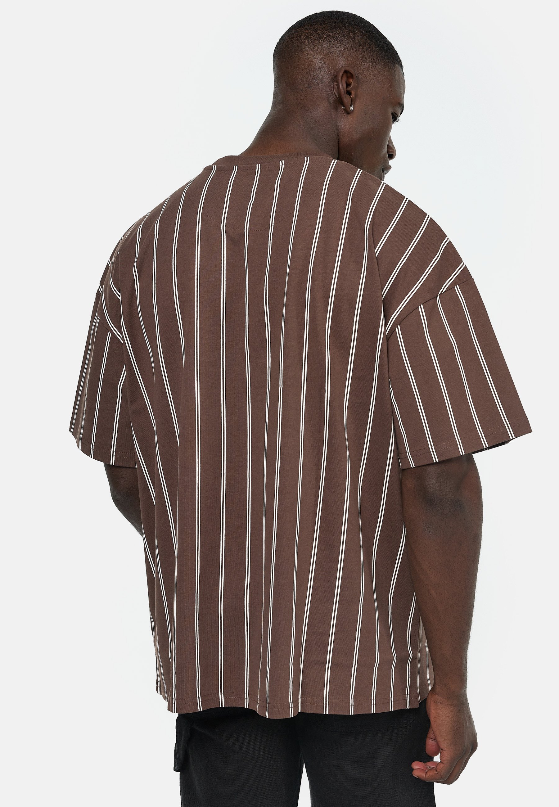 KARL KANI◆Tシャツ Small Signature Striped Tee / Brown T-shirt Karl Kani Small SIgnature