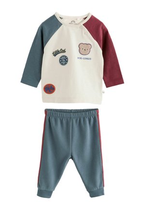 Next, REGULAR FIT - TOP AND LEGGINGS BABY SET - Leggings - Trousers - blue neutral varsity