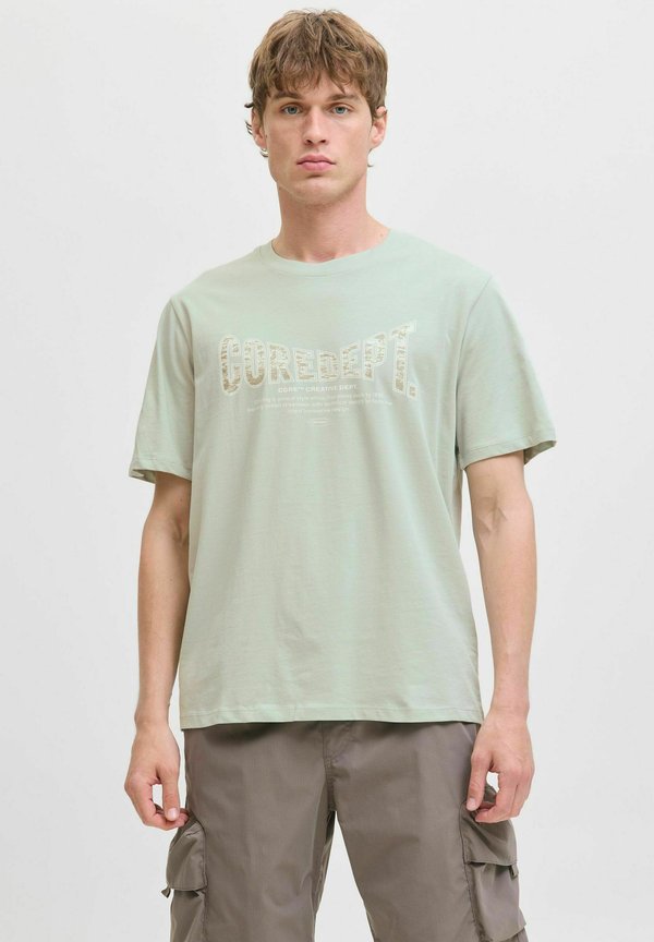 GEDRUCKT RUNDHALSAUSSCHNITT 
 - T-Shirt print - aqua gray