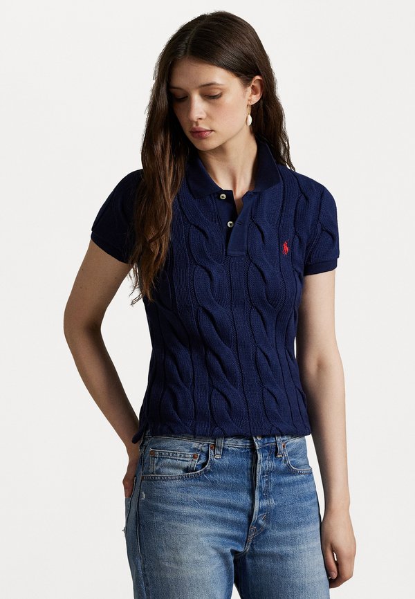 CABLE KNIT COTTON POLO SHIRT - Polo shirt