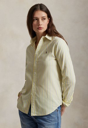 CLASSIC FIT COTTON OXFORD SHIRT - Button-down blouse - yellow/navy