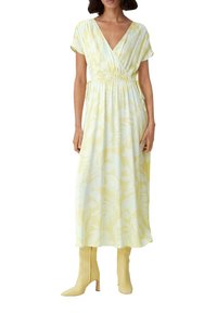 comma FRONCÉE EN  - Vestito casual - helles zitrone