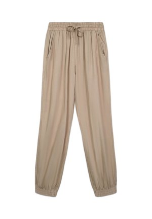 Terranova, JOGGING WITH A DRAWSTRING AND SOLID CUFFS - Pantaloni sportivi - sabbia