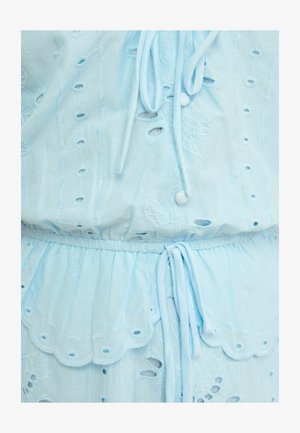 Love & Roses, REGULAR FIT - BRODERIE FRILL DETAIL TIE MINI DRESS - Hverdagskjole - pale blue