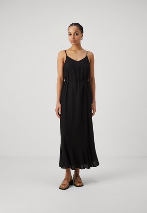 PCNYA SLIP BUTTON DRESS  - Maxikjole - black