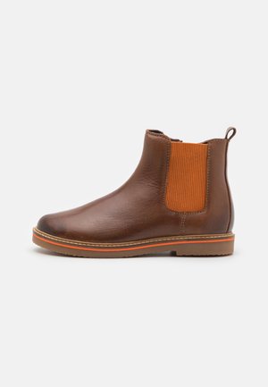 LEATHER - Bottines - dark brown