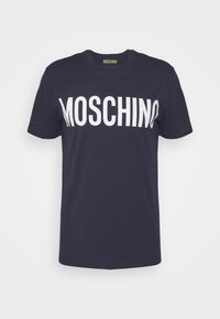 Moschino Blue Cotton Sunny Milano Print Tops T-shirt