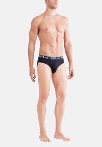 Replay 2 PACK - Slip - grey melange/black
