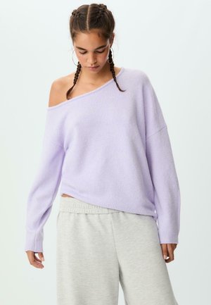 ASYMMETRIC - Svetrík - mottled purple