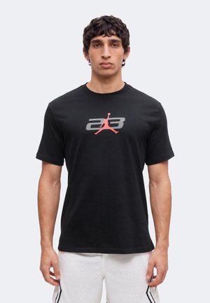 Jordan, CREW - Спортна тениска - black/university red