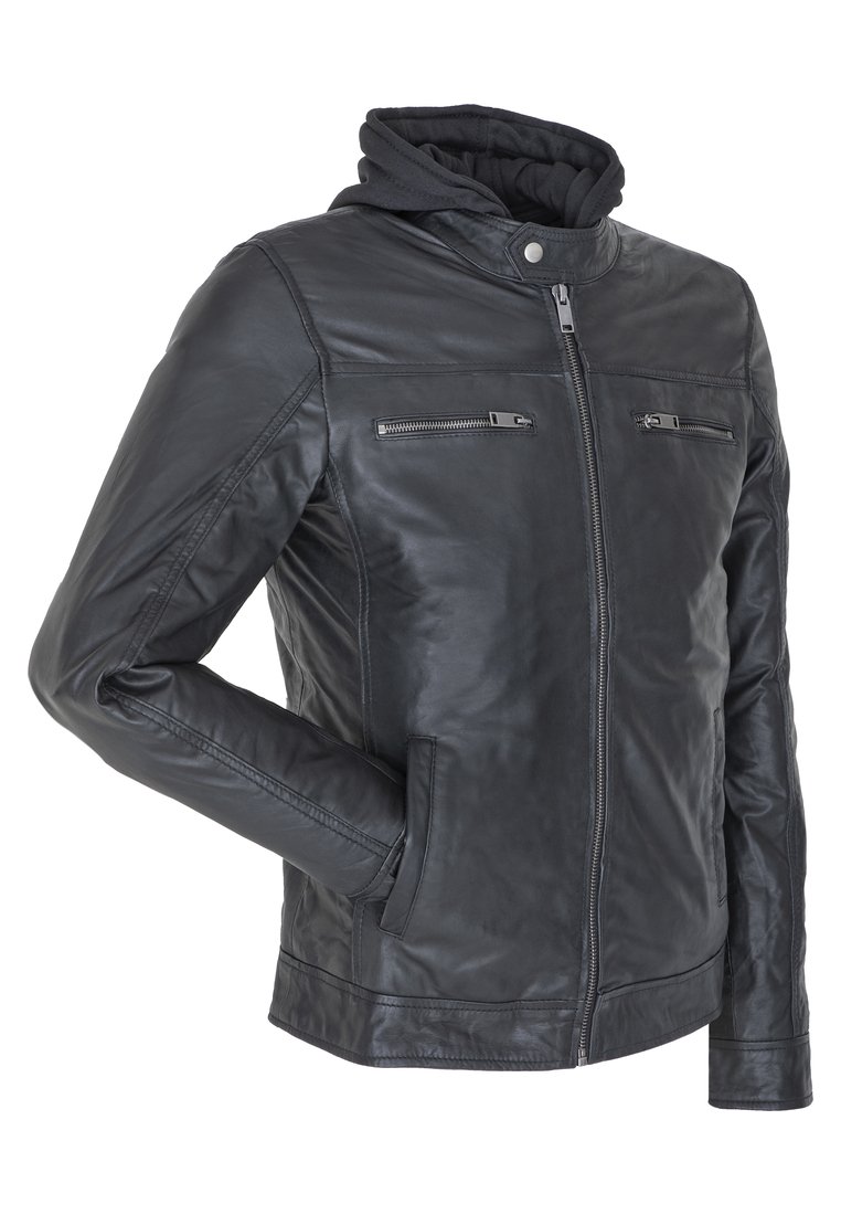 Le Temps Des Cerises Leren jas zwart Le Temps Des Cerises Leren jas zwart