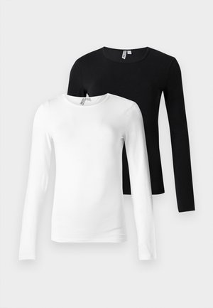 PCAMELIA 2 PACK - Longsleeve - black/bright white