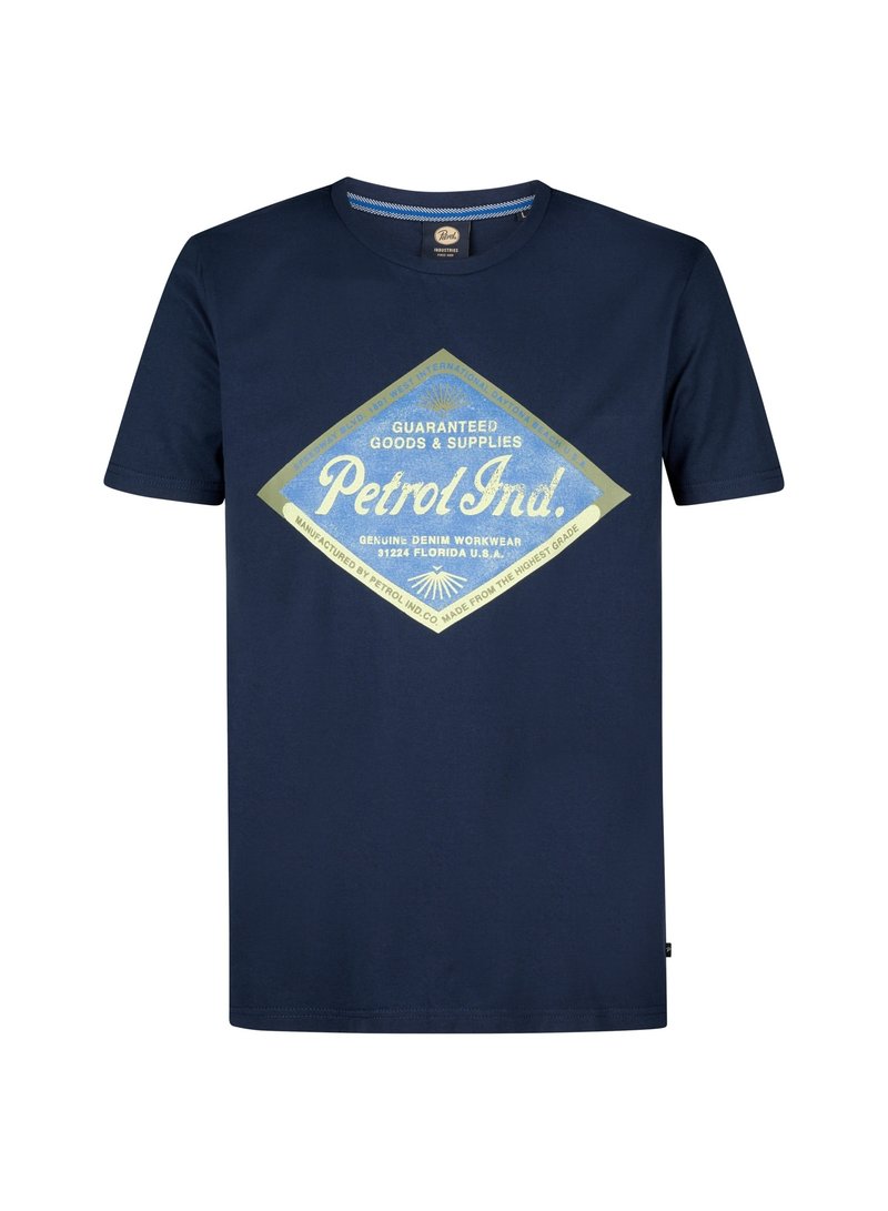 Petrol Industries T-shirt print donkerblauw