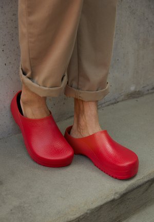 SUPER BIRKI PU REGULAR UNISEX - Pantolette flach - red